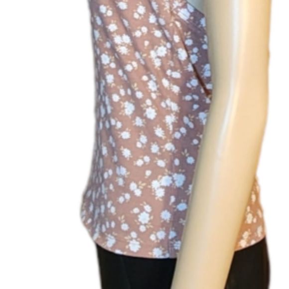 SO Shirt Tank Top Halter Brown Floral Size Juniors Large - Picture 5 of 12
